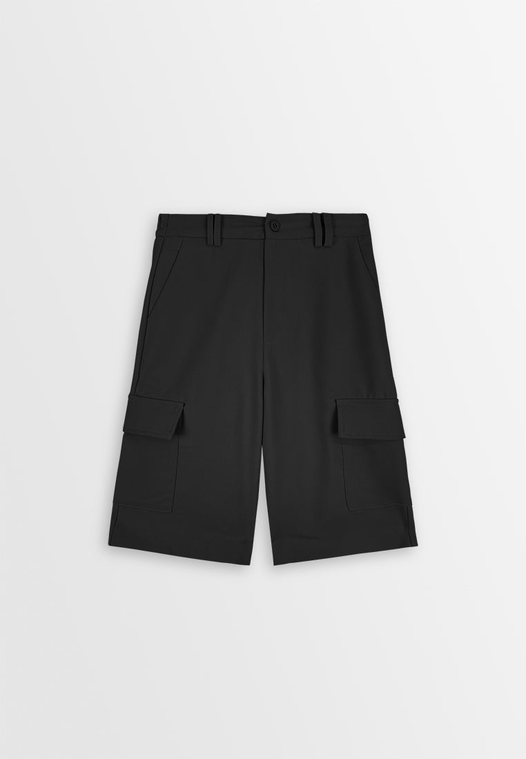 Women Cropped Pants - Black - 410144