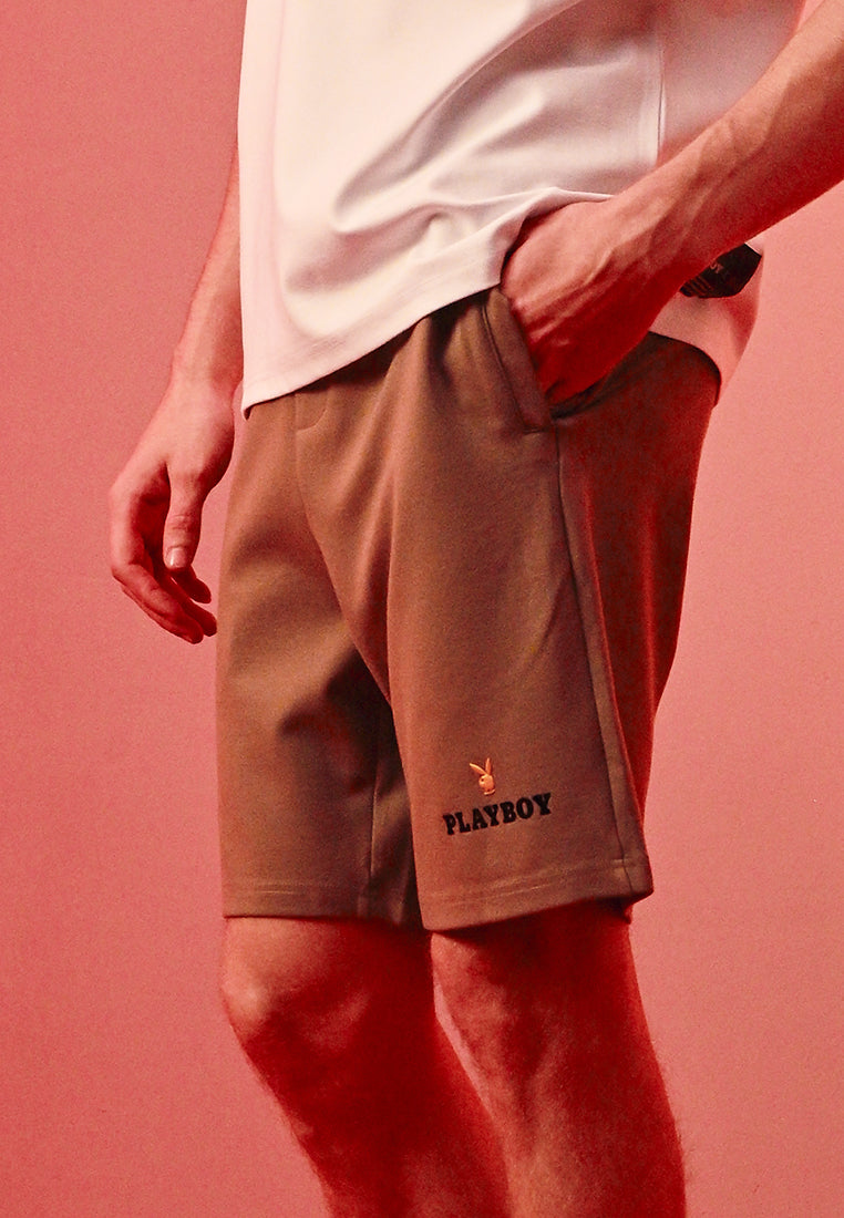 Playboy x SUB Men Short Jogger - Khaki - 410380