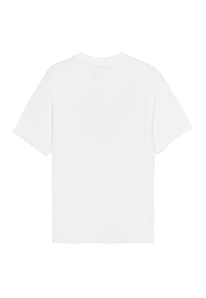 Men Oversized T-Shirt Short Sleeve - White - 310096