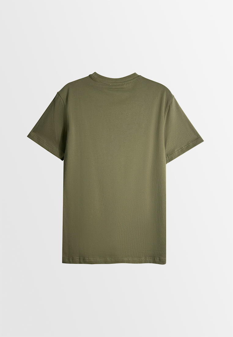 Men Short-Sleeve Graphic Tee - Army Green - M3M706