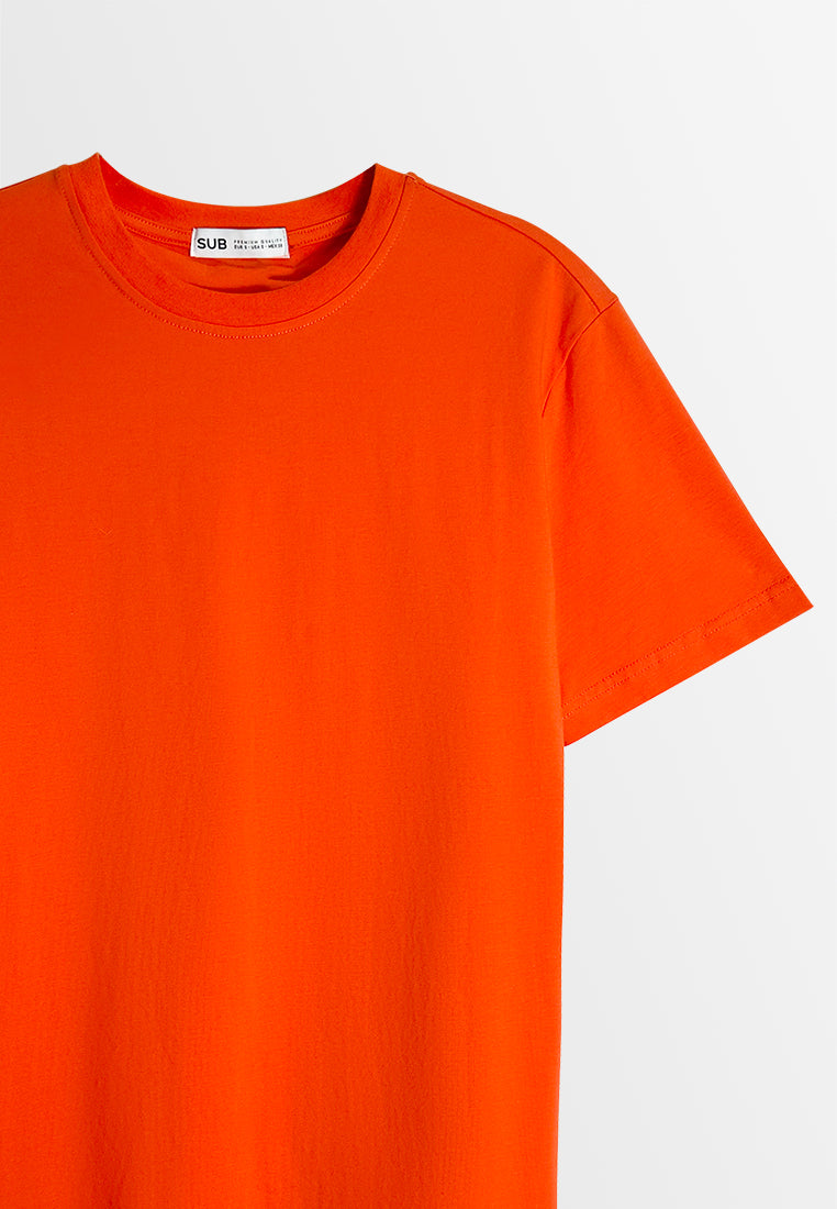 Men Short-Sleeve Basic Tee - Orange - M3M710