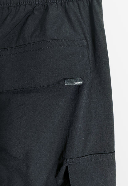 Men Cargo Long Jogger - Black - H2M442