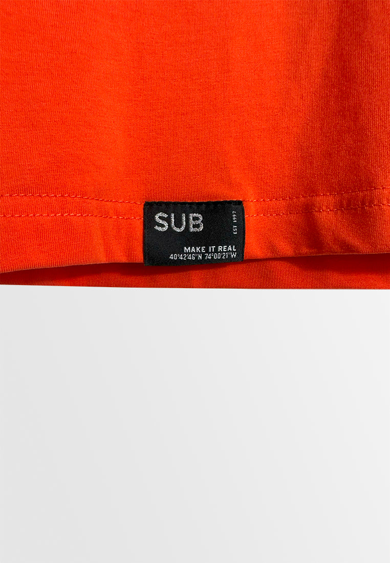 Men Short-Sleeve Basic Tee - Orange - M3M710