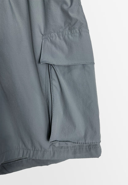 Men Cargo Short Jogger - Grey - H2M439