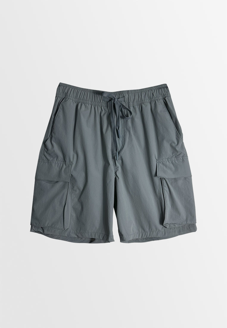 Men Cargo Short Jogger - Grey - H2M439