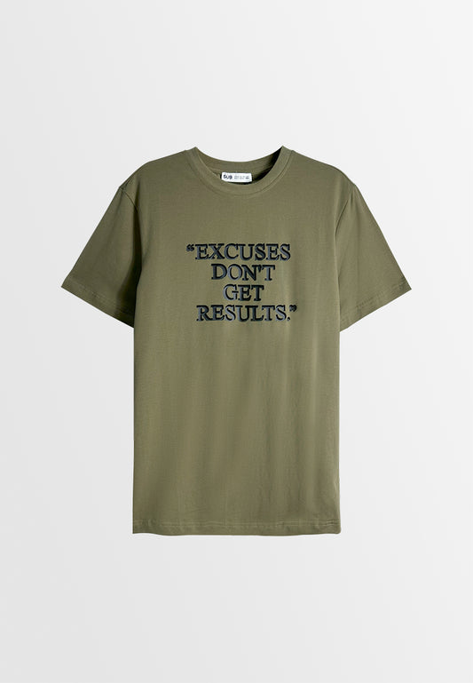 Men Short-Sleeve Graphic Tee - Army Green - M3M706