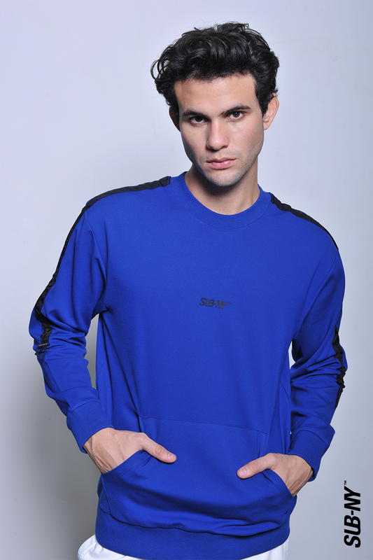 Men Long Sleeve Sweatshirt - Blue - H2M654