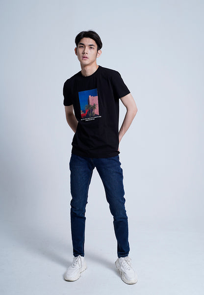 Men Short-Sleeve Graphic Tee - Black - H0M940