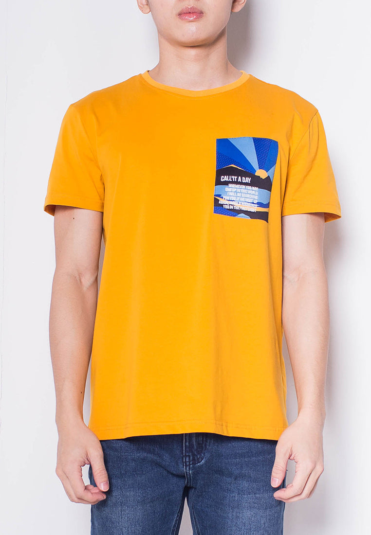 Men Short-Sleeve Graphic Tee - Yellow - H0M922