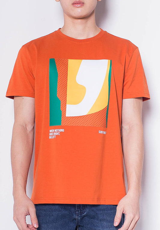 Men Short-Sleeve Graphic Tee - Orange - H0M923