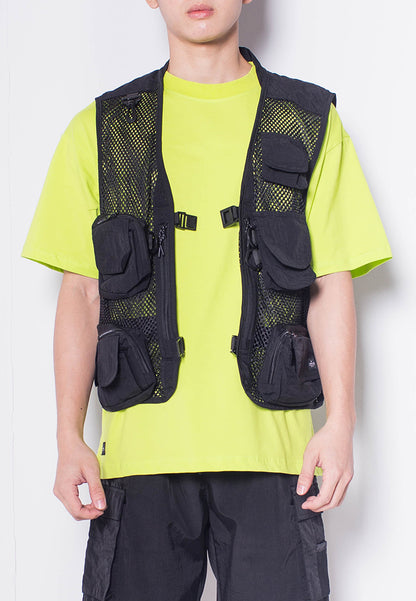 Men Buckle Vest - Black - H0M696