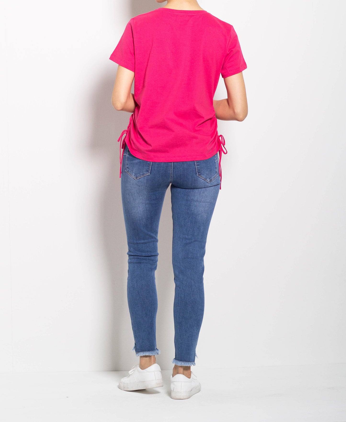 Women Short-Sleeve Basic Tee - Pink - F0W814