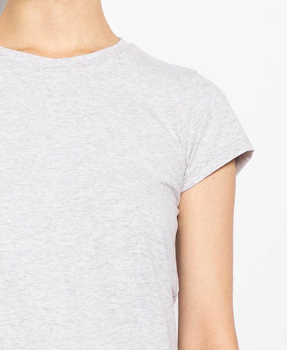 Women Short-Sleeve Basic Tee - Light Grey - F0W710