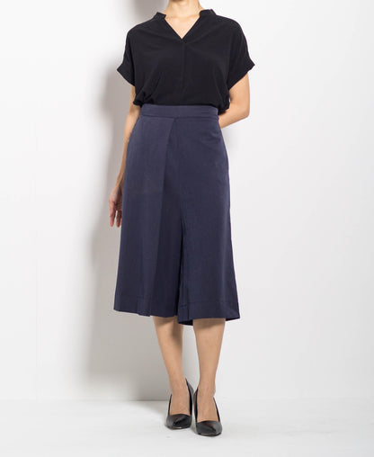 Women Culottes Pants - Navy - F0W512