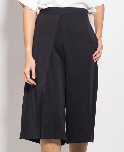 Women Culottes Pants - Black - F0W511