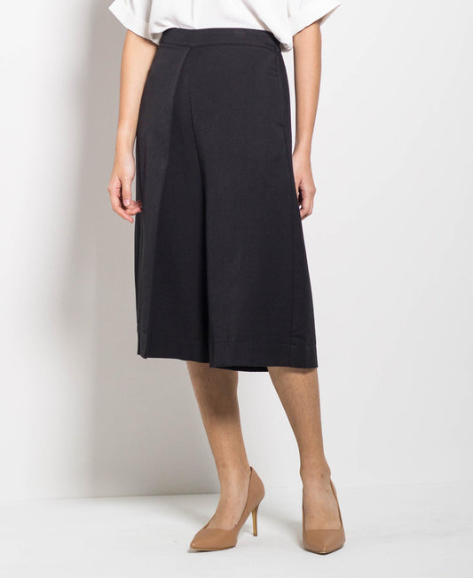 Women Culottes Pants - Black - F0W511