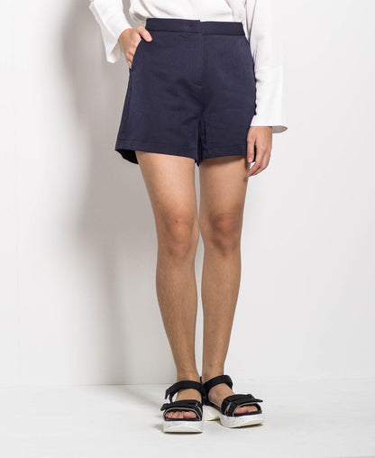 Women Short Pants - Navy - H0W742