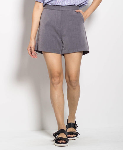 Women Short Pants - Dark Grey - H0W741