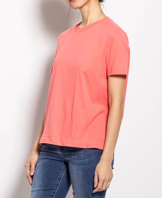 Women Short-Sleeve Basic Tee - Orange - H0W728