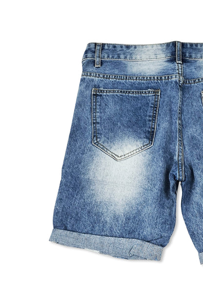 Men Denim Bermuda Shorts - Blue - M1M057