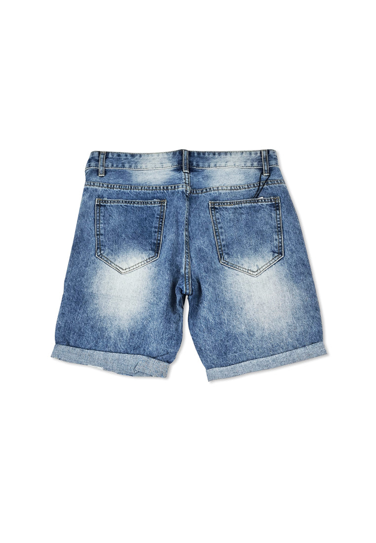 Men Denim Bermuda Shorts - Blue - M1M057