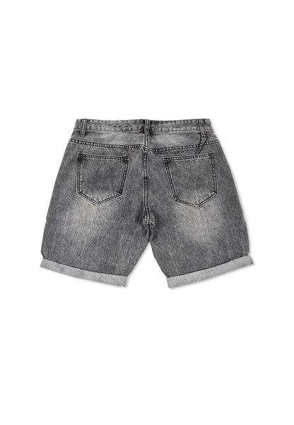 Men Denim Bermuda Shorts - GREY - M1M056