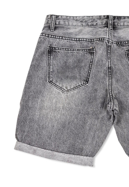 Men Denim Bermuda Shorts - GREY - M1M056