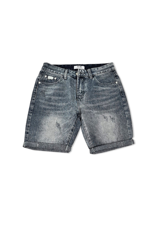 Men Denim Bermuda Shorts - DARK GREY - M1M059