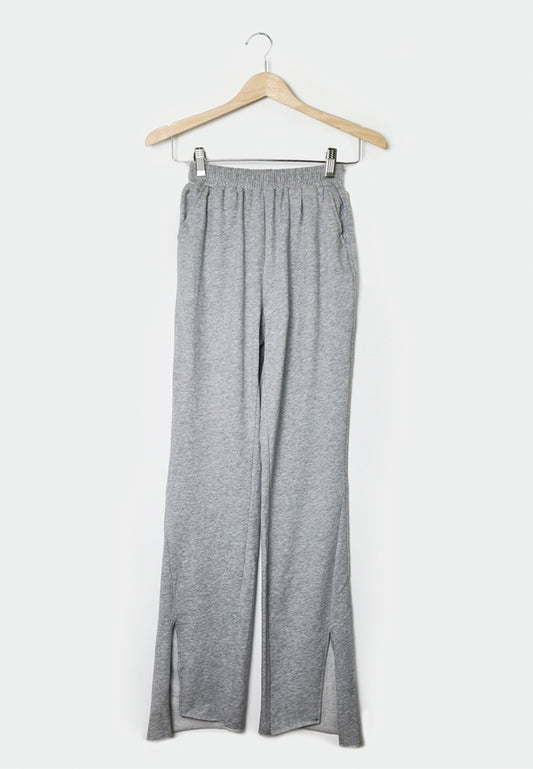 Women Knit Long Jogger - Grey - M1W137