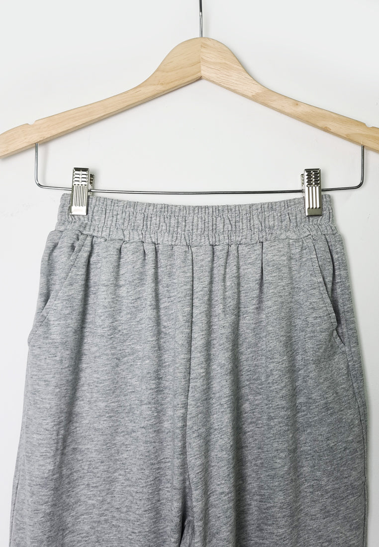 Women Knit Long Jogger - Grey - M1W137