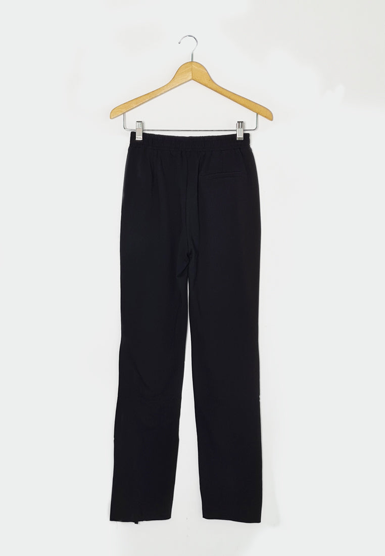 Women Knit Long Jogger - Black - M1W137