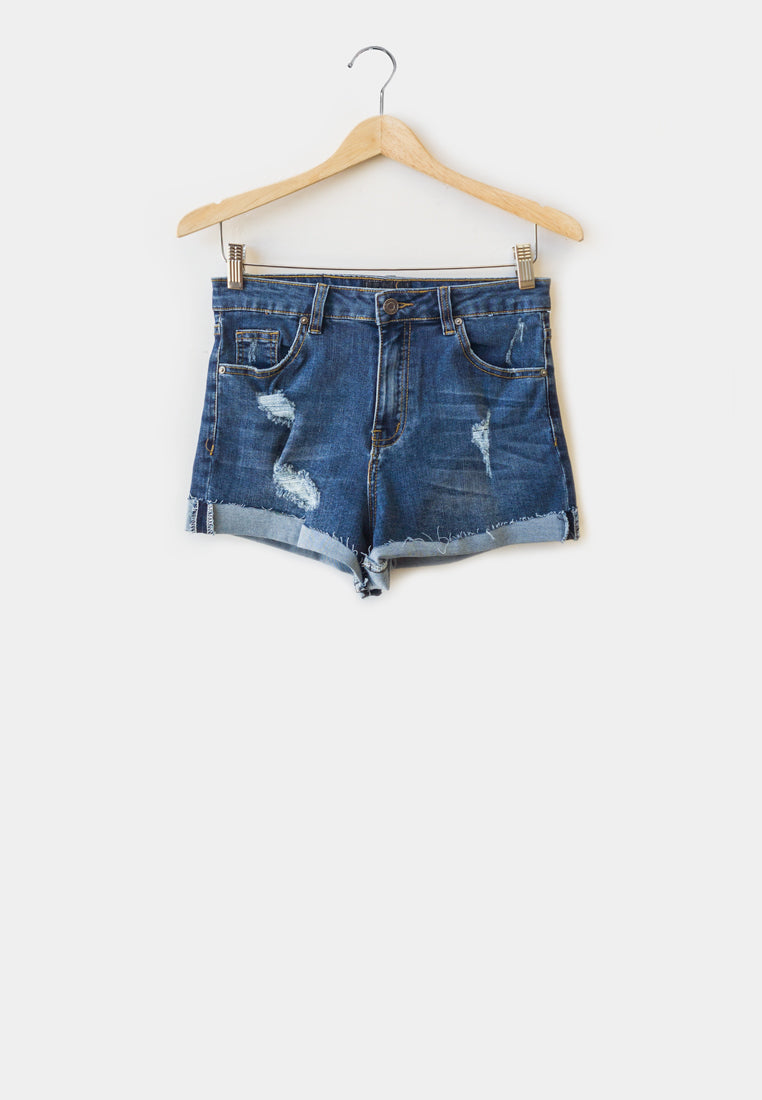 Women Short Jeans - Dark Blue - H9W323