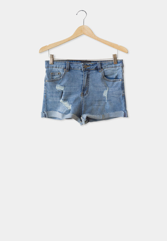 Women Short Jeans - Blue - H9W322