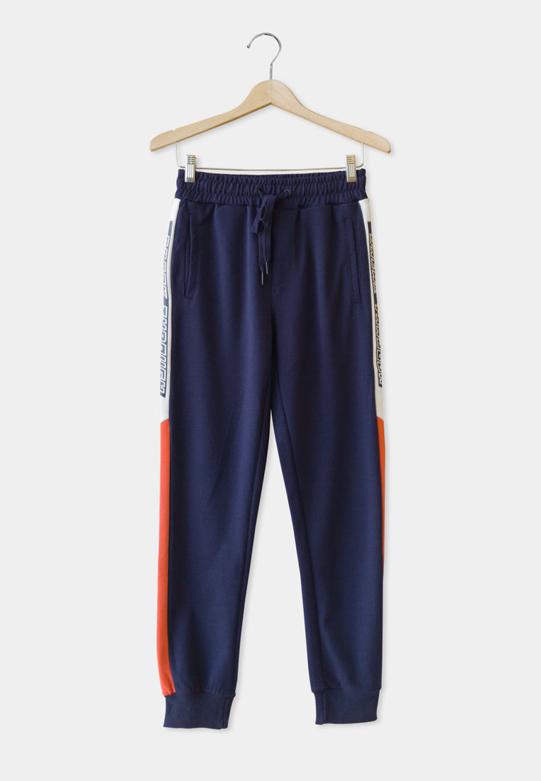 Men Knit Long Jogger - Navy - H9M246