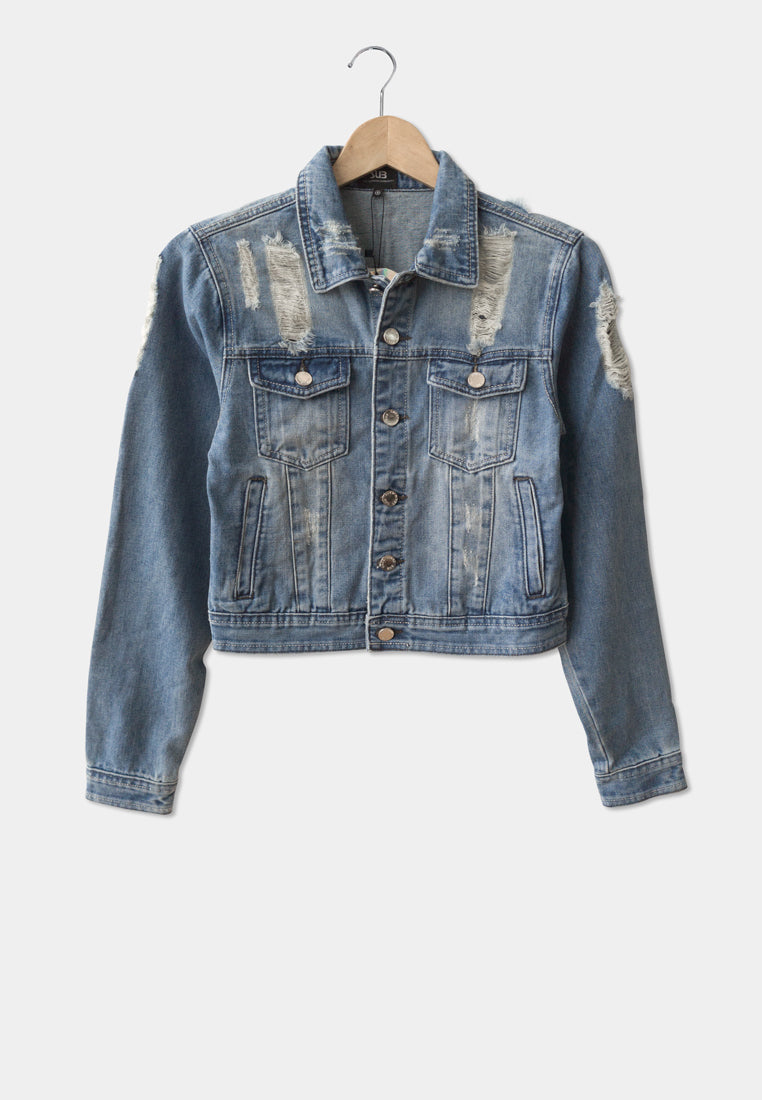 Women Denim Jacket - Blue - F9W102