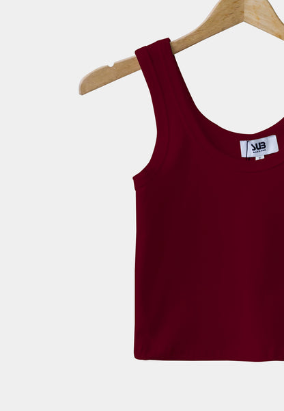 Women Tank Top - Maroon - H1W248