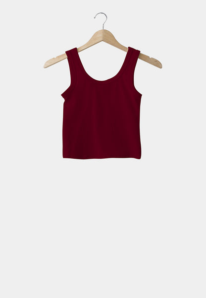 Women Tank Top - Maroon - H1W248