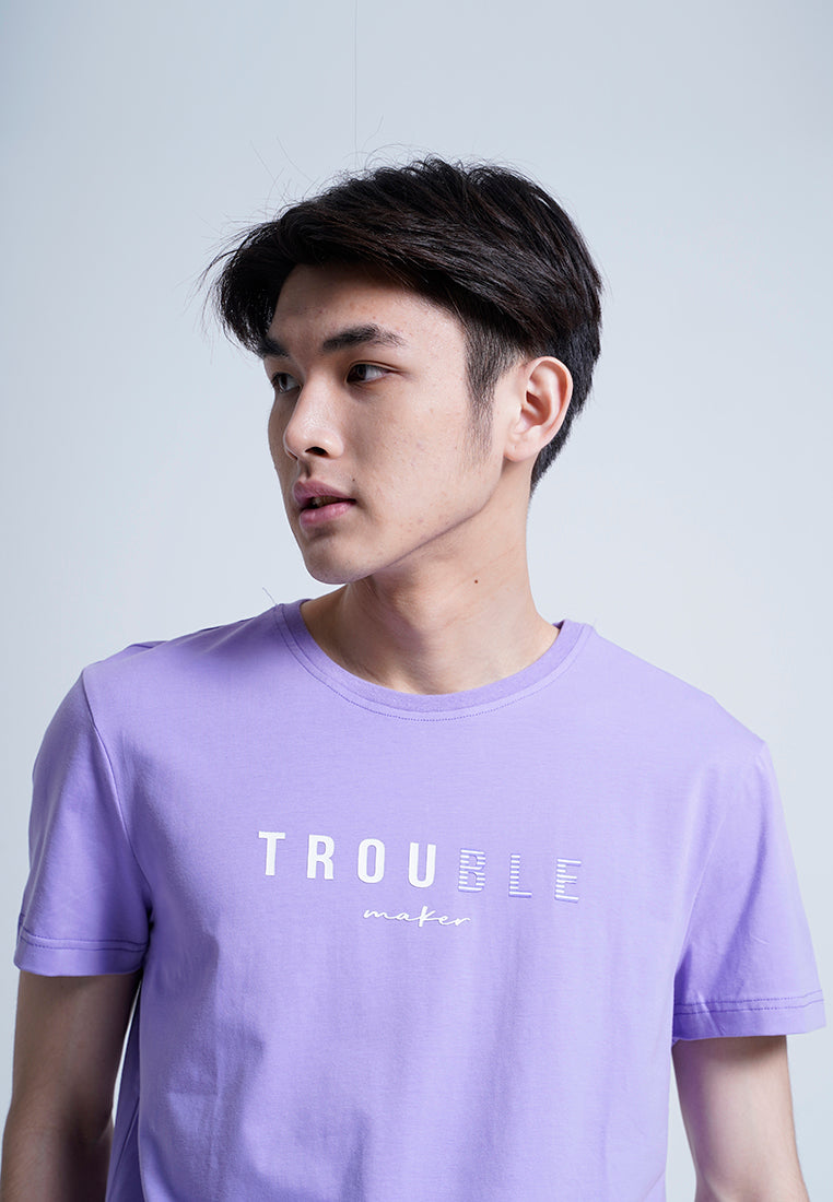 Men Short-Sleeve Graphic Tee - Purple - H0M942