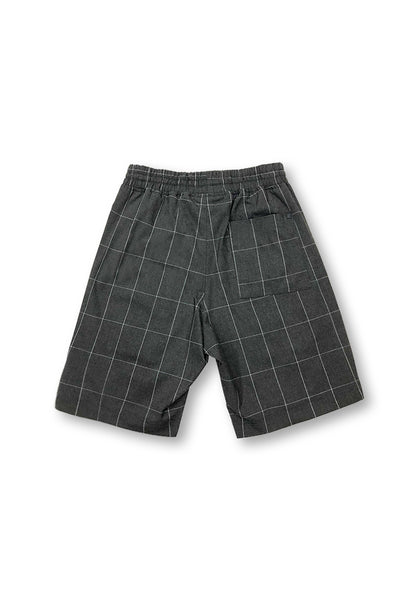 Men Checked Shorts - Dark Grey - H0M742