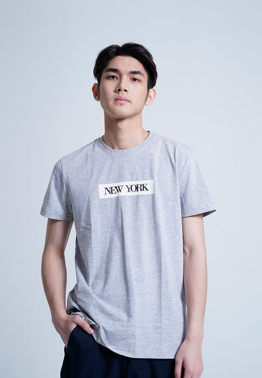 Men Short-Sleeve Graphic Tee - GREY - H0M712