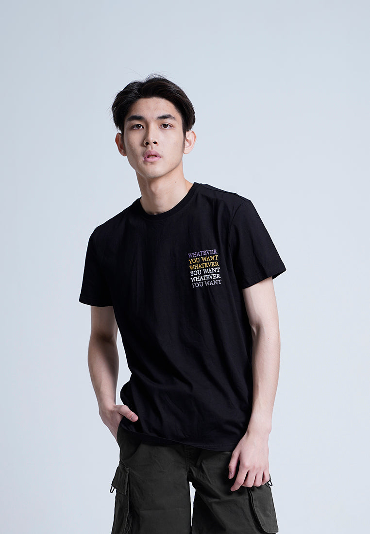 Men Short-Sleeve Graphic Tee - BLACK - H0M943