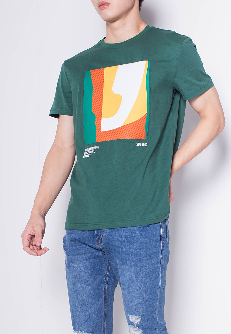 Men Short-Sleeve Graphic Tee - Green - H0M924