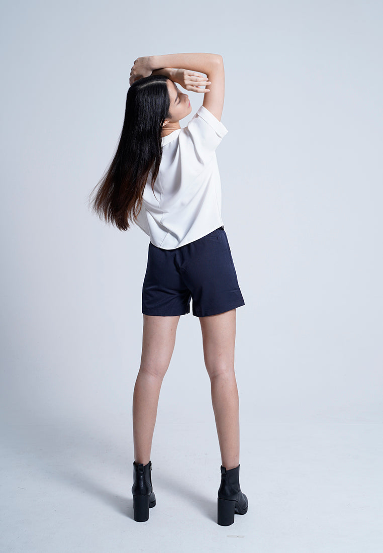 Women Short Pants - Navy - H0W742