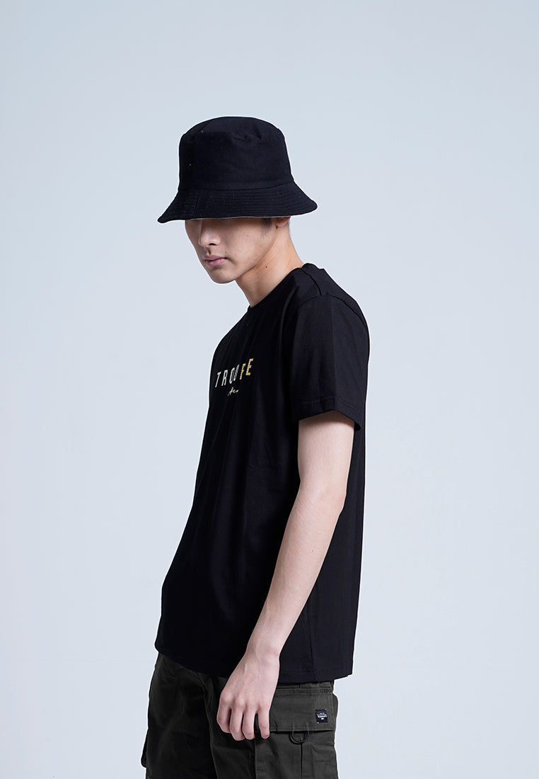 Men Short-Sleeve Graphic Tee - Black -H0M941