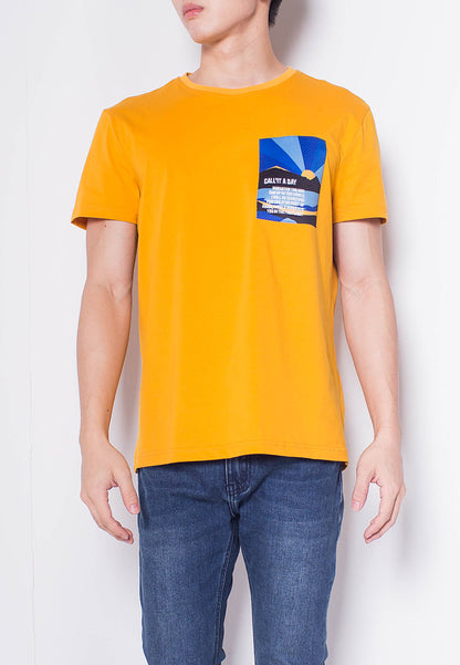 Men Short-Sleeve Graphic Tee - Yellow - H0M922