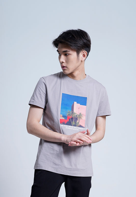 Men Short-Sleeve Graphic Tee - GREY - H0M939