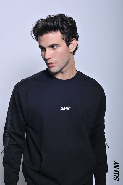 Men Long Sleeve Sweatshirt - Black - H2M653