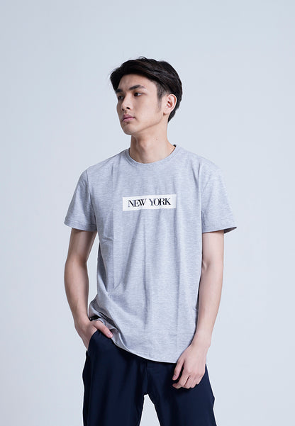 Men Short-Sleeve Graphic Tee - GREY - H0M712