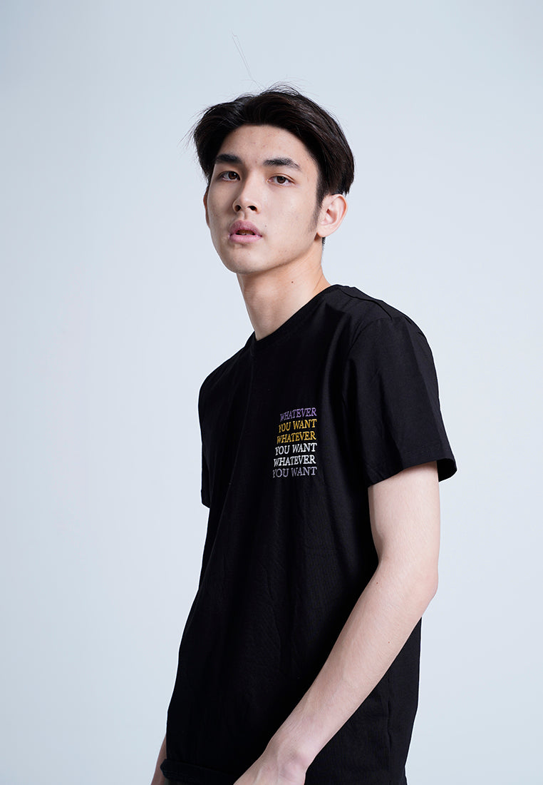 Men Short-Sleeve Graphic Tee - BLACK - H0M943