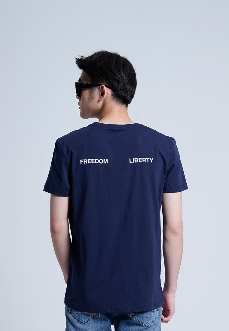 Men Short-Sleeve Graphic Tee - NAVY - H0M711